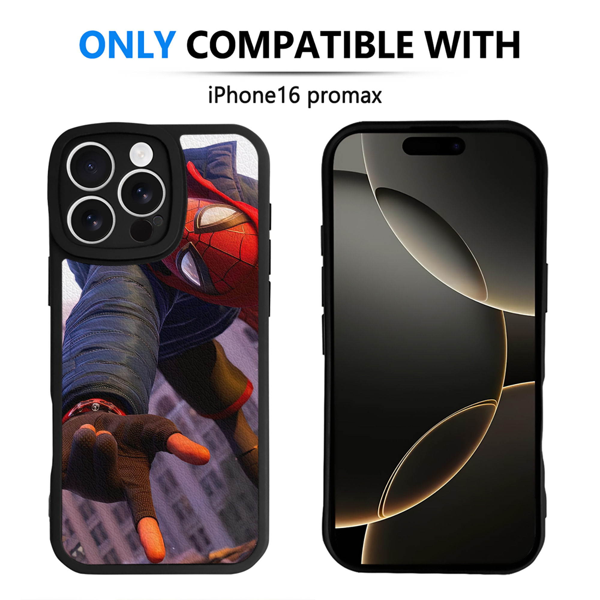 Spider Man スパイダーマン 【iPhone 16シリーズ対応】シリコンスマホケース（レザー調） 材質：シリコン